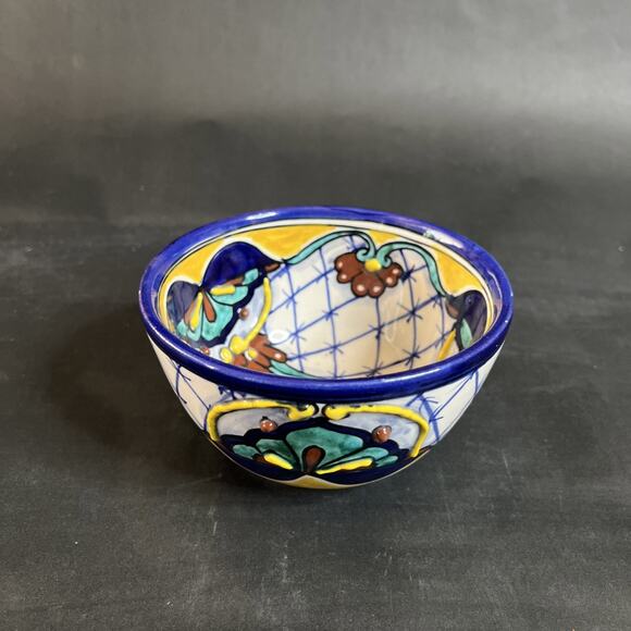Talavera Pottery Bowl Made in Mexico 6 Inch Hand Painted Ceramic Dish - Picture 6 of 12